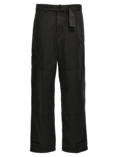 Lemaire Cotton Military Pants In Green