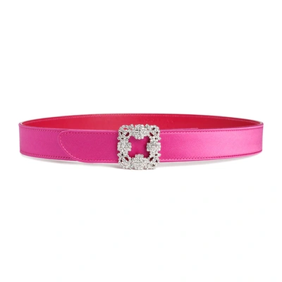 Veja Hangisi 20mm Crystal-embellished Belt In Pink