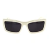 Palm Angels Hinkley White Acetate Cat-eye Sunglasses In White