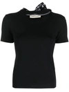 Y/project Evergreen Triple Collar Fitted T-shirt In Black