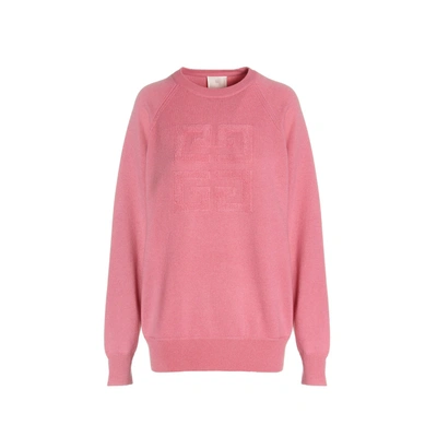 Givenchy 4g Logo Cashmere Sweater In Pink