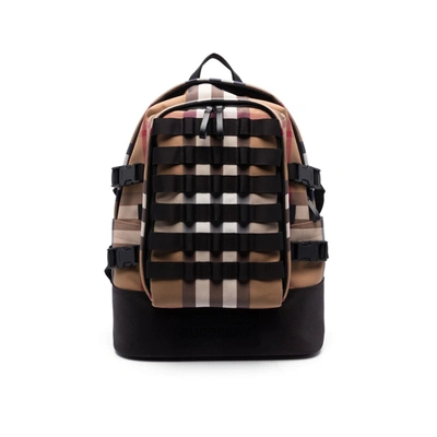 Burberry Rockford Checked Zipped Backpack In Brown