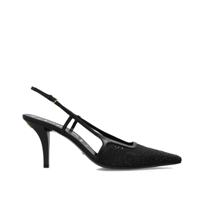 Gucci Crystal-embellished Pointed-toe Pumps In Black