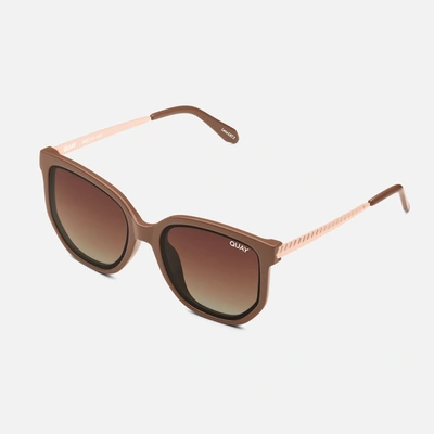 Quay Coffee Run Extra Large In Oat,brown Polarized