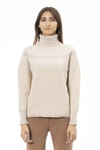 ALPHA STUDIO ALPHA STUDIO ELEGANT BEIGE TURTLENECK WOMEN'S SWEATER