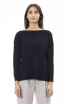 Alpha Studio Woman Sweater Midnight Blue Size 8 Cotton, Cashmere