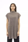 ALPHA STUDIO ALPHA STUDIO CHIC ALPACA BLEND TURTLENECK SWEATER WITH SIDE WOMEN'S SLITS