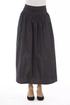 ALPHA STUDIO ALPHA STUDIO ELEGANT TAFFETA HIGH-WAIST SKIRT WITH ELASTIC WOMEN'S BAND