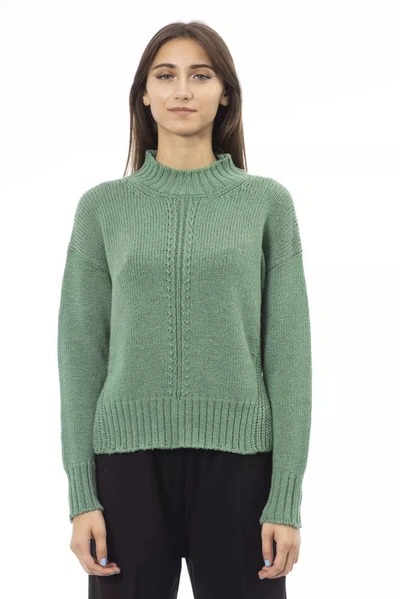 Alpha Studio Woman Sweater Green Size 6 Wool, Recycled Polyamide