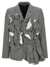 COMME DES GARÇONS BLAZER RUFFLES JACKETS WHITE/BLACK