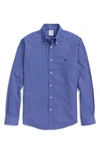 Brooks Brothers Regent Regular-fit Sport Shirt, Non-iron Oxford Button-down Collar Ground Check | Bright Blue | Size