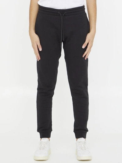 Moncler Logo-print Cotton Track Pant In Black