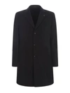 Tagliatore Single-breasted Coat Featuring Back Vent In Grigio Grafite