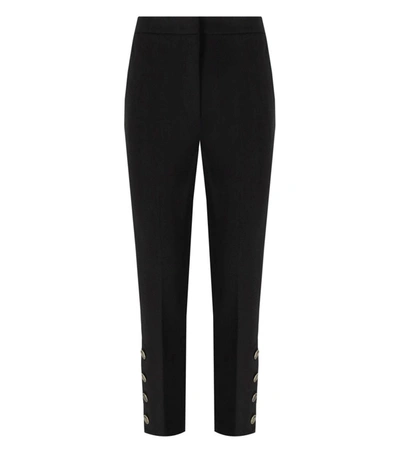 Twinset Black Cropped Pants With Buttons