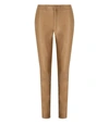 TWINSET TWINSET  CAMEL FAUX LEATHER TROUSERS
