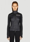 MONCLER MONCLER GRENOBLE WOMEN PARTIALLY QUILTED ZIP-UP CARDIGAN