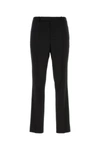 Saint Laurent Pantalone In Lana Nera Uomo In Black