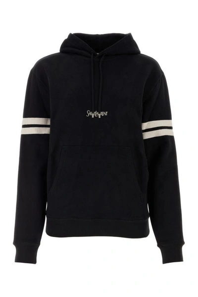 Saint Laurent Hoodie In Black