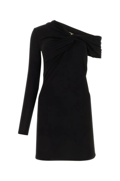 【Saint Laurent】Viscose Mini Dress BLACK Saint Laurent Viscose Mini Dress In Black | ModeSens