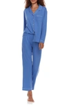 Flora Nikrooz Flora By  Annie Long Sleeve & Pants 2-piece Pajama Set In Blue