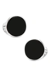Cufflinks, Inc Stone Inlay Round Cuff Links In Black Onyx