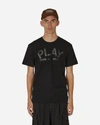 Comme Des Garçons Play Comme Des Garcons Play Mens Black Reverse Logo-print Cotton-jersey T-shirt In Black
