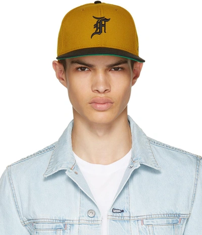 Fear Of God New Era Fitted Hat, Gold/black In Gold
