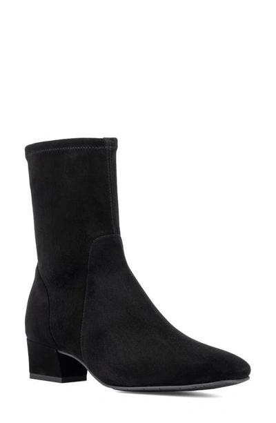 Aquatalia Stassi Stretch Suede Ankle Boots In Black