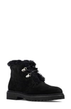 Aquatalia Madelina Suede Lace-up Ankle Boots In Black/black