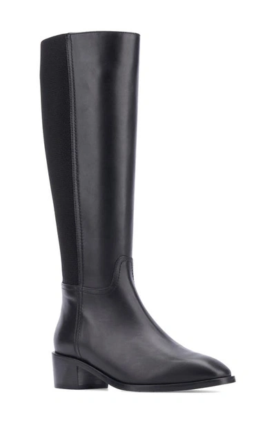 Aquatalia Ricarda Leather Riding Boots In Black