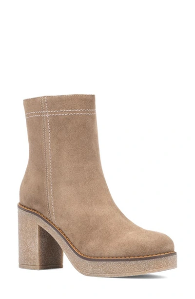 Aquatalia Chara Suede Zip Booties In Mink