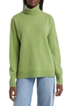 Nordstrom Cashmere Turtleneck Sweater In Olive Epsom