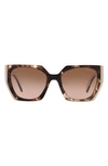 Prada Gradient Rectangle Acetate Sunglasses In Tortoise Caramel/