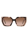 Prada Gradient Rectangle Acetate Sunglasses In Beige Tort