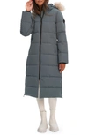 Noize Long Parka With Faux Fur Trim In Seaport