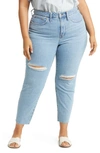 Madewell The Curvy Perfect Vintage Ripped Jeans In Bradwell Wash