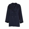 S Max Mara ' Woman Coat Midnight Blue Size 16 Wool In Blue