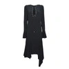 Blumarine Eyelet-detail Asymmetric Dress In Black