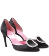 ROGER VIVIER SATIN D'ORSAY PUMPS,P00259018