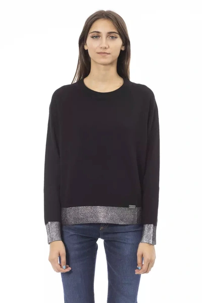 BALDININI TREND BALDININI TREND CHIC MONOGRAM CREW NECK CASHMERE-BLEND WOMEN'S SWEATER