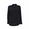 EQUIPMENT EQUIPMENT BLACK SILK SLIM SIGNATURE SHIRT EQUIPMENT