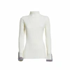 ETRO ETRO CREAM PURE WOOL TURTLENECK WITH MULTICOLOURED CUFFS ETRO