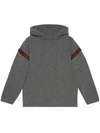 GUCCI GUCCI WOOL AND CASHMERE BLEND HOODIE