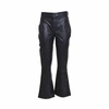 Paige Flared Faux-leather Trousers In Black