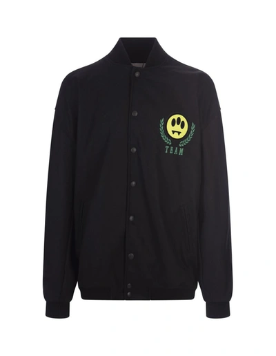 Barrow Logo Embroidery Bomber Jacket In Black