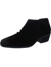 Zodiac Hope Womens Almond Toe Block Heel Ankle Boots In Black
