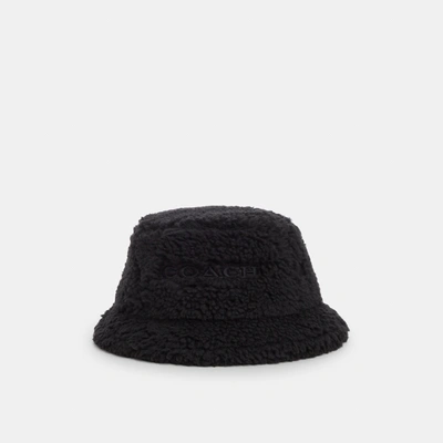 Coach Outlet Sherpa Bucket Hat In Black