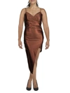 Emerald Sundae Juniors Womens Asymmetric Glitter Bodycon Dress In Multi