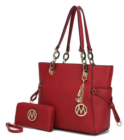 Mkf Collection By Mia K Yale Tote Bag With Wallet In Red