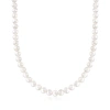 Ross-simons 7-8mm Cultured Pearl Necklace With Sterling Silver Magnetic Clasp In Silver